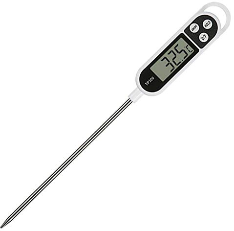 Cooking Thermometer,INRIGOROUS Digital Meat thermometer with Instant Read,Long Probe,Auto Off,LCD Screen Kitchen Thermometers for BBQ, Meat, Sugar, Milk, Water, Jam, Grill (1)