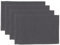 Dinning Placemat Set von 4, 48 X 33 cm fein Gerippter Baumwollküchen Küchentisch Tischemat für Heimküche, Café Restaurant-Charcoal Grey