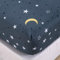 Chickw1 Galaxie Spannbettlaken 120x200cm Matratzenschoner Stern Mond Gedruckt Bettlaken für Boxspringbett Mikrofaser Spannbetttuch bis 25-30 cm Hohe