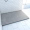 Duschwanne aus SMC Marwell Stone grau rutschfest in Steinoptik - Duschtasse Rechteckig 80 x 120 x 2,6 cm