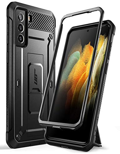SupCase Custodia esterna per Samsung Galaxy S21 (6,2), 5G, custodia protettiva rugged [Unicorn Beetle Pro] senza pellicola protettiva per display con clip per cintura e supporto, edizione 2021 (nero)