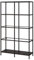 VITTSJÖ Regal 100x36x175 cm Schwarzbraun/Glas