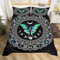 feelingyou Todesmotte Bettwäsche-Set,Sonne-Mond-Boho-Stil Bettwäsche Set 135x200cm,Mandala-Blumen-Galaxie Betten Set für Kinder Jungen Mädchen Teenager 2St.Reißverschluss Mikrofaser