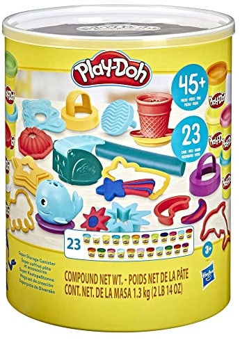 Play-Doh Super Storage Canister for Kids 3 Years and Up with 48 Tools and 23 Cans; Art & Craft Toy For Kids