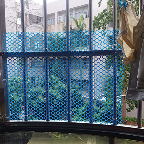 Drahtgitter Maschendraht Gartenzaun Innen Außen Gartennetz Für Balkon Haustier/Kinder Sicherheit - Blaue Kunststoffgitterrolle Für Gartenarbeit - Geflügelnetz Für Katzen, Hunde, Enten Hasendraht Volie