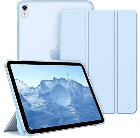 FINTIE Ultra Slim Case for iPad (A16) 11th Generation 11 Inch 2025 / iPad 10th Generation 10.9 Inch 2022 - Frosted Back Shell with Fold-back Stand and Auto Wake/Sleep, Sky Blue