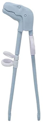VALINK Children's Training Chopsticks Cartoon Dinosaur Chopsticks Non-slip Practice Chopsticks,Kid Auxiliary Chopsticks for Eating Blue