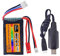 7.4V LiPo batteries 2S 50C 800mAh connecteur JST PH2.0 avec câble de charge USB pour voiture SCX24, pour la plupart des batteries de voitures RC camions et drones RC à l'échelle 1/10, 1/16, 1/18, 1/24