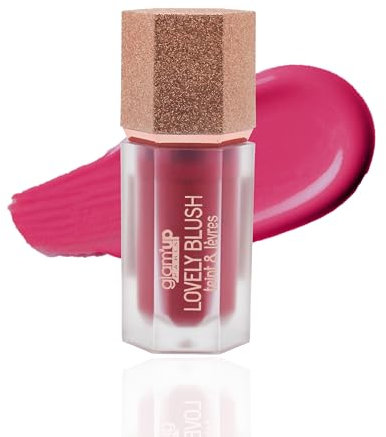 Glam'Up Paris - Lovely Blush - Teint & Lèvres - Blush Liquide Pour Joues et Lèvres - Blush Liquide en Gel - Texture Léger - Longue Tenue - Effet Mat et Naturel - Tous Types de Peaux - Bliss