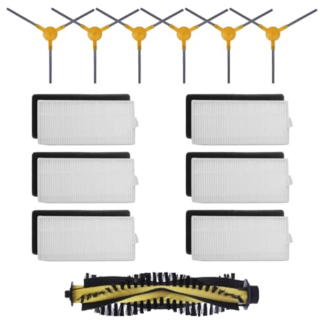 LOHILL Bürste Filter Ersatzteile Zubehör Set für Tesvor S7 Pro M2 M1 Tesvor X500 X500 Pro Staubsauger Roboter (13 Stück)