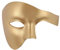 susiodeu Demi- pour Masque Facial à Large Application pour Les fêtes et événements masqués Masques de Mascarade Demi-Visage en Plastique léger, doré