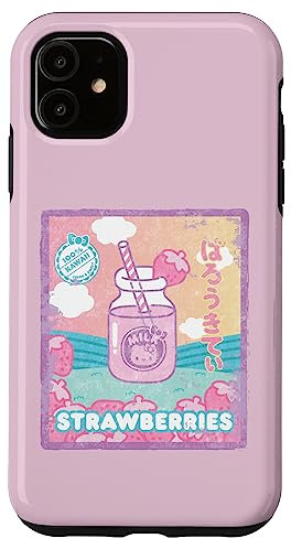 Hülle für iPhone 11 Hello Kitty Strawberry Milchflasche