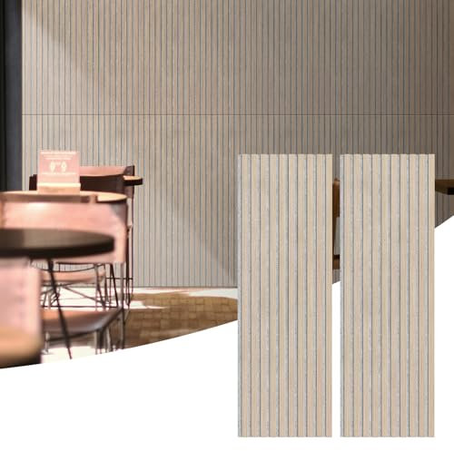 UMIACOUSTICS Wood Wall Panels, 2 PCS Acoustic Panels, 47.2” x 15.7” Sound Proof Panels for Home Office Cinema -Oak