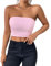 Btofellin Crop Top Donna Tubo Aderente Corpetto Stretchy Stretchy Traspirante Crop Top Tube Top Sexy di Base Elastica Non Imbottita per Ballare Festival