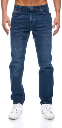 iProfash 305 Jean stretch pour homme Coupe droite Grande taille 5 Coupe droite, (Jean 305) bleu marine, 38W / 32L