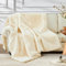 ShowyLive Kuscheldecke Flauschig Plüsch Decke Sofadecke Fleecedecke Flanell Couchdecke Für Bett Sofa Schlafzimmer Büro- Dicke & Warm Wohndecke Super Soft für Couch Sofaüberwurf (Beige, 160x200CM)