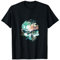 Tropischer Sonnenuntergang mit Palmen T-Shirt