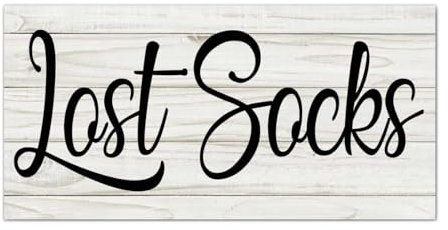 Guangpat Lost Socks Rustikales Holzschild, motivierende Wanddekorationen für Wohnzimmer, rustikale Wandkunst, Küche, Wandschild, Heimdekoration, Einweihungsgeschenk, 30,5 x 15,2 cm