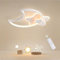 KAUCQI Lampadario Cameretta Bambini Plafoniera Led Soffitto 55CM Stella Lampade a Soffitto Bambino Lampadario Bambini Dimmerabile con Telecomando 3000-6000K Luna Lampada da soffitto