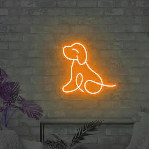 Xusdamyj Hund Neon Schild Dog Led Sign Haustier Tier Neon Lamp Wandkunst, Schlafzimmer Dekor, Kunst Schöner Welpe Nach Maß Home Decor