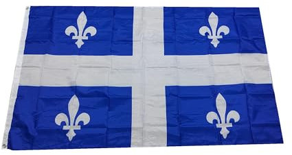 Stormflag Bandiera Quebec 90 x 150 cm Bandiera Quebec 3 x 5 ft in poliestere pongee 90 g con occhielli e doppia cucitura