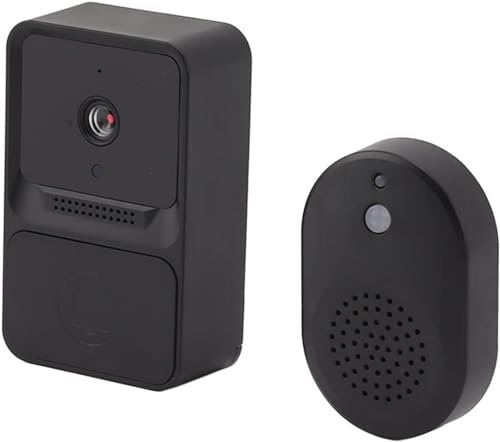 Sonnette sans fil Ring Sonnette Caméra sans fil, WiFi intelligent, Surveillance intérieure et extérieure avec détection humaine, audio bidirectionnel, vision nocturne, stockage en nuage, alimentation