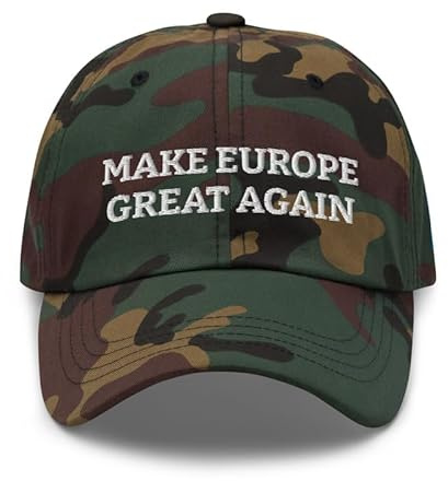 nesell Make Europe Great Again Hochwertige Baseball Cap – Camo – Präzise Besticktes Logo, Verstellbare Größe für Herren und Damen