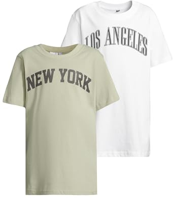 Urban Classics T-Shirt 2 Pack - Kurzarm - New York & Los Angeles College