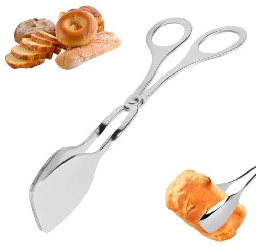 Mit Scherengriff Gebäckzange,Flachem Clip Zange KüChe,LäNge 18cm,Breite 7,5cm,Passend FüR KüChenzange,Grillzange,Kochzange,Fleischzange,GebäCkzange,Servierzange
