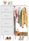 111cm Tall Chest of Drawers for Bedroom, 4 Fabric Drawer Small Dresser White Storage Unit for Hallway Living Room Entryway, Reversible Closet Storage with Clothes Rail, for Kids Adults Gift