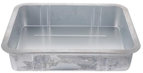 Large Steel Oil Drain Pan White Zinc Coating Waste Engine Oil Collector Tray for Garage and Automotive Fluid Drip Tool