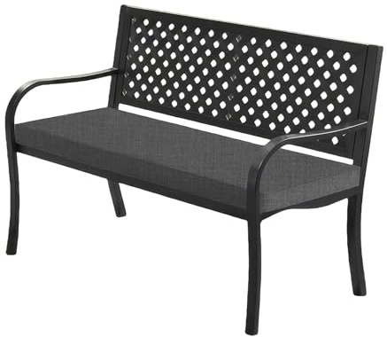GOUBO Benutzerdefinierte Bankauflage 32 x 95 cm Unterseite Antirutsch Schaukel Sitzkissen Waschbar Abnehmbar für Outdoor, Terrasse, Drinnen, Dunkelgrau