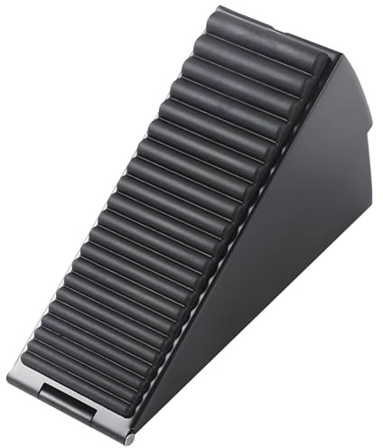 Heavy Duty Door Stopper Wedge, Pop-up Zinc Alloy, Tall up to 3.1 Inches, Anti-Slip Security Door Holder for Home Office Warehouse, No Drilling Required