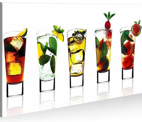 islandburner Bild Bilder auf Leinwand Drinks Party 1p XXL Poster Leinwandbild Wandbild Dekoartikel Wohnzimmer Marke