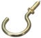 Star Pack Set of 15 Brass Plated Screw In Cup Hooks 32mm (1.1/4)