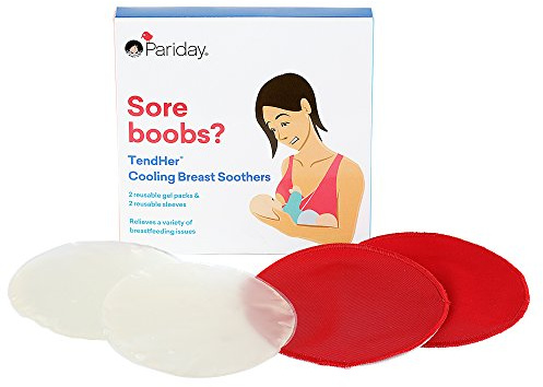 Pariday TendHer wiederverwendbare beruhigenden stillen Gel-Pads mit Absorptionsmittel abdeckt, heiß oder kalte Packungen für Krankenpflege Schmerzlinderung von Wunde Brustwarzen