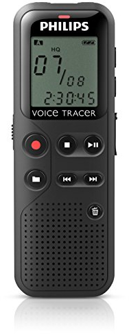 Philips DVT1100 digitales Diktiergerät zur Aufnahme von Notizen, Ideen und Gedanken unterwegs, 4 GB, USB-Anschluss, schwarz