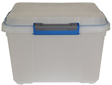 Ondis24 stabile Transportbox Lagerbox Werkzeugbox mit Dichtring im Deckel Multifunktionsbox Scuba M transparent