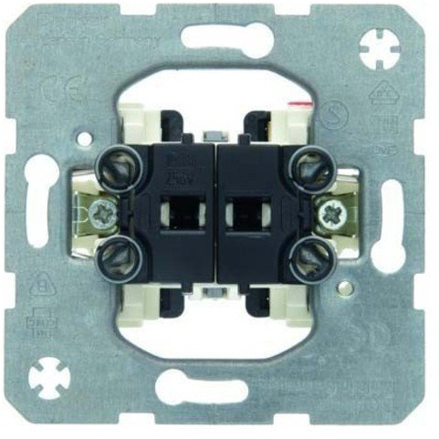 Berker Wipp-Serienschalter 3035 UP 10A beleuchtbar MODUL-EINSÄTZE Installationsschalter 4011334023357 (2 Stück Wippschalter)