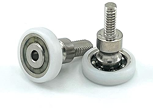 Cuscinetti Box Doccia VR - Kit 2 Pezzi Rotelle a Sfera di Ricambio ruote box doccia diametro 19x5x27 M6 NICHELATO