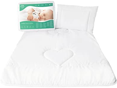 Baby Comfort Set copripiumino e cuscino per culla o carrozzina, 80 x 70 cm, per neonati