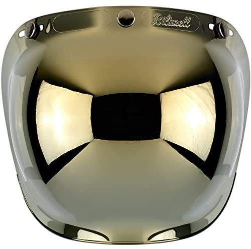 Biltwell Arancione di parti anti-nebbia Bubble casco fronte specchio Shield by