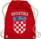 Shirtracer Turnbeutel Rucksack - Kroatien Wappen Hrvatska Krotatisch - Unisize - Rot - em fanartikel kroatische+flagge rucksäcke fußball fussball wm kroatische flagge bag 2024 fu ball