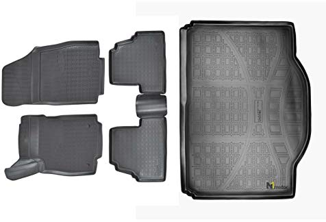 J&J AUTOMOTIVE | Allwetter TPE Gummimatten + Kofferraumwanne Set Für Mokka/Mokka X Ab 2012, Antirutsch, Passgenau, Rand 2-4cm, Schwarz