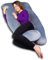 Byre® U-Shape Pregnancy Pillow | Full Body Maternity Pillow | Premium Memory Foam | Hypoallergenic, Nursing, Maternity, Support Pillow | Orthopedic | Back, Neck & Leg Pain Relief, Grey Soft Velvet