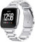 KOMI Uhrenarmband kompatibel mit Fitbit Versa 2 / Versa, Metall Edelstahl Fitness Armband