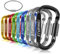 STURME Locking Carabiner Aluminum D Ring Clip D Shape Super Durable Strong and Light Large Carabiner Heavy Duty Keyring Keychain Clip for Outdoor Camping Screw Gate Lock Hooks Spring Link