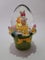 Glitzerkugel Osterei, grün, 12 cm, Schneekugel Glitterkugel Osterhase Blumentopf Geschenkidee