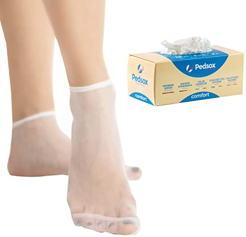 Pedsox, Calze Igieniche Monouso per Prova Calzature, Scatola 100 pezzi, Linea Comfort, Unisex, Taglia Unica
