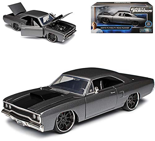Plymouth Road Runner Grau Dom´s The Fast and The Furious 1/24 Jada Modell Auto
